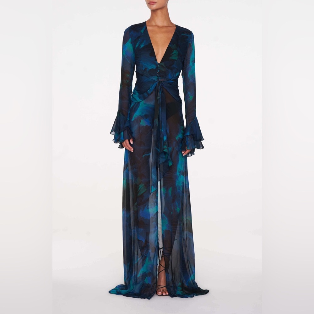 Rat & Boa Blue Fiorella Plunge Dress